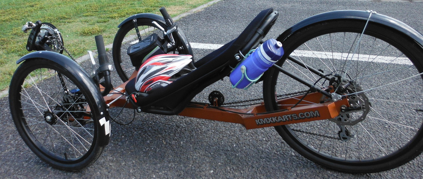 Recumbent Trike climbs up Fudo-pass